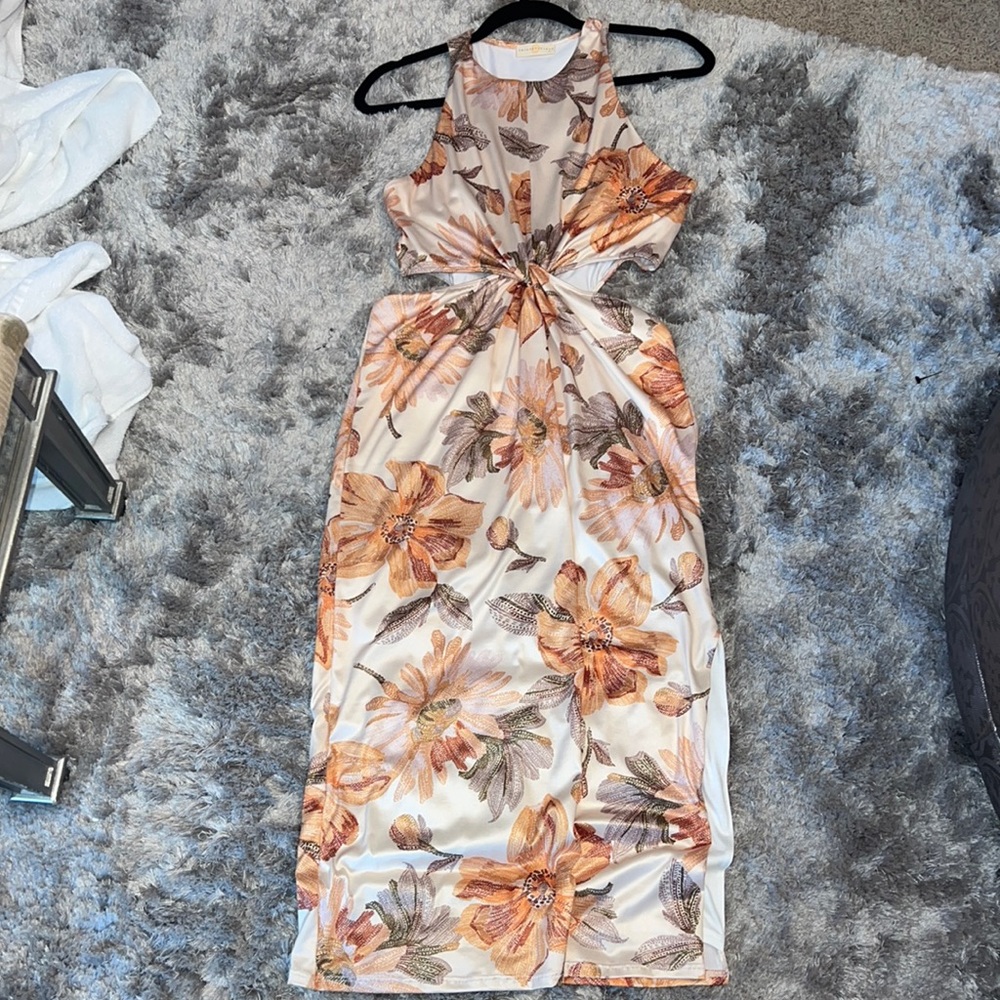 Creamy floral dress